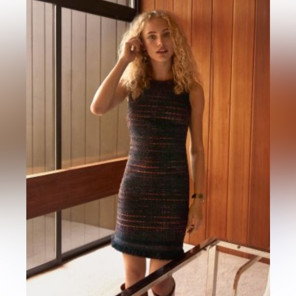 Kate Spade Black and Red Blazer & Dress Set with Modern Tweed Design - Picture 4 of 12